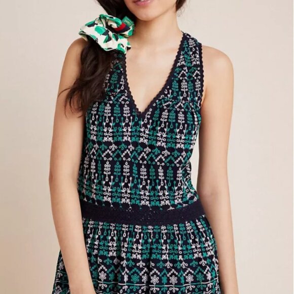 NWT Anthropologie Cammie Embroidered Peplum Top Small - Picture 1 of 5